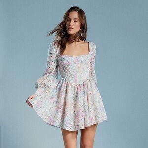 NWT BARDOT Lila Flounce Mini Dress L